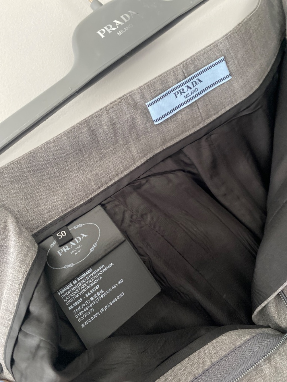 NWT Prada Virgin Wool Tapered Suit Trouser Pant - Size 50 / XXL - Picture 8 of 8